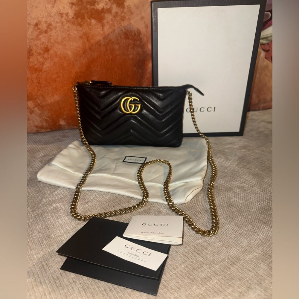 /traded/💯 Gucci Marmont Pochette Bag - Picture 5 of 14